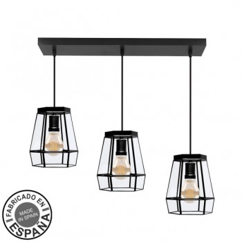 Distribuidor - Lâmpadas Diversas | Lâmpadas Modernas | REGLETA GUIA 3XE27 NEGRO REGX64X15 CM Ref: 221093109